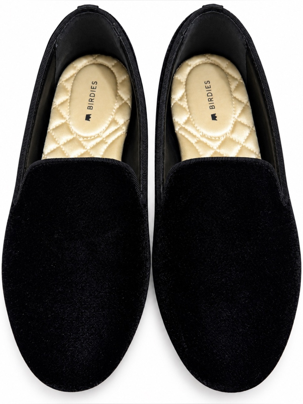 🦋 Birdies| The Starling Black Velvet Loafers Flats Size 6.5 Like New